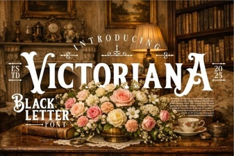 Design Projects with Victoriana Font