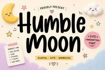 Humble Moon: a Font for Creative Storytelling