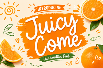 Juicy Come: a Creative Font for Playful Designs